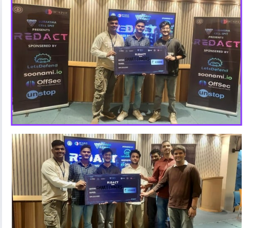 Team Smart Coders Secures 2nd Place at SPIT’s National 24-Hour Cybersecurity Hackathon – RΞDACT 2025