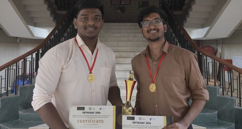 MCA First Year Students Win 🥇 at Enthusiac 2026- Business Speech Event